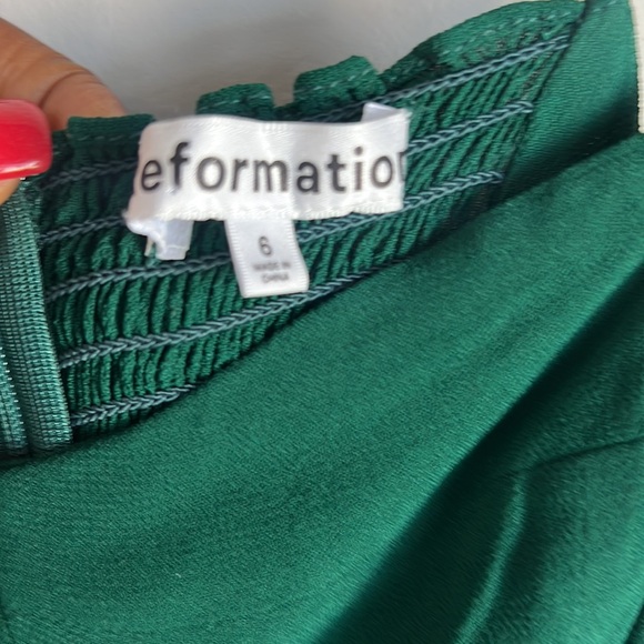 Reformation Juliette midi Dress Emerald - Picture 10 of 16